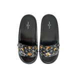 Louis Vuitton Black & Gold Sunbath Flower Women's Slides - Morely TrendsLouis Vuitton Type here:)