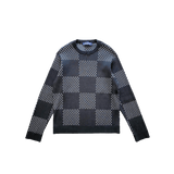 Louis Vuitton Black & Grey Distorted Giant Damier Sweater - Morely TrendsLouis Vuitton Type here:)