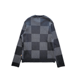Louis Vuitton Black & Grey Distorted Giant Damier Sweater - Morely TrendsLouis Vuitton Type here:)