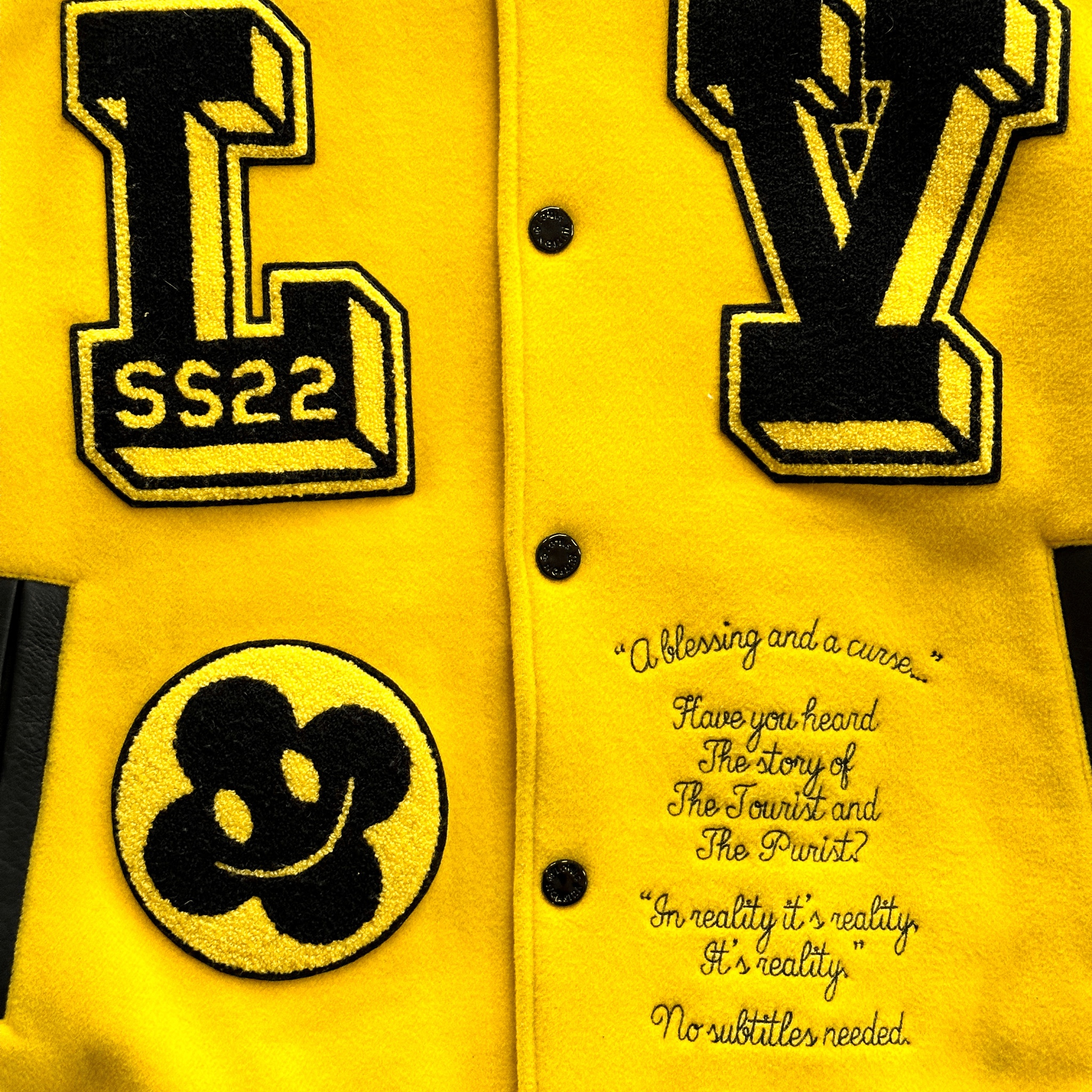 Louis Vuitton Black & Yellow Varsity Jacket - Morely TrendsLouis Vuitton Type here:)