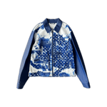 Louis Vuitton Blue Bandana Mixed Leather Jacket - Morely TrendsLouis Vuitton Type here:)