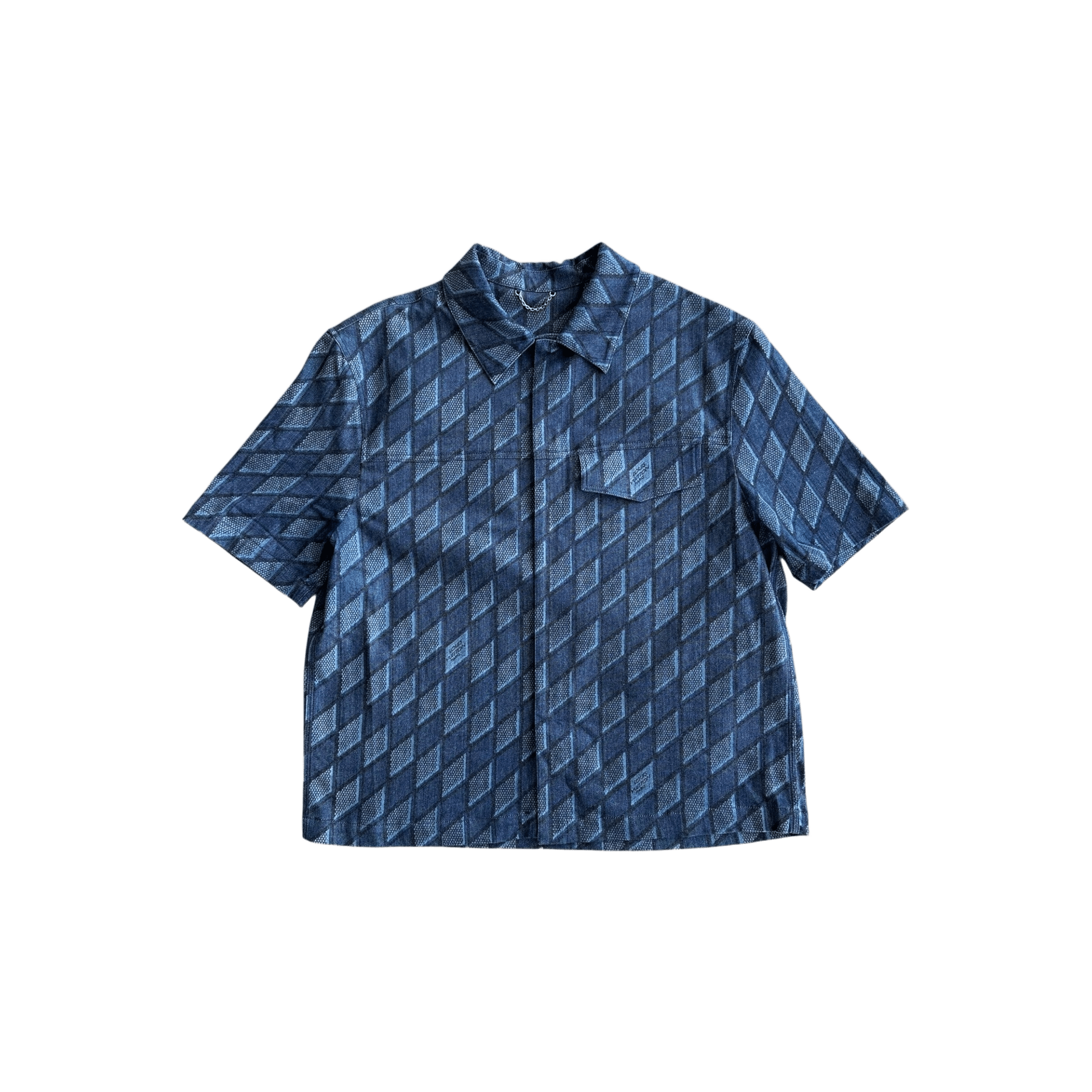 Louis Vuitton Blue Checkered Short Sleeve Button Up Shirt - Morely TrendsLouis Vuitton Type here:)