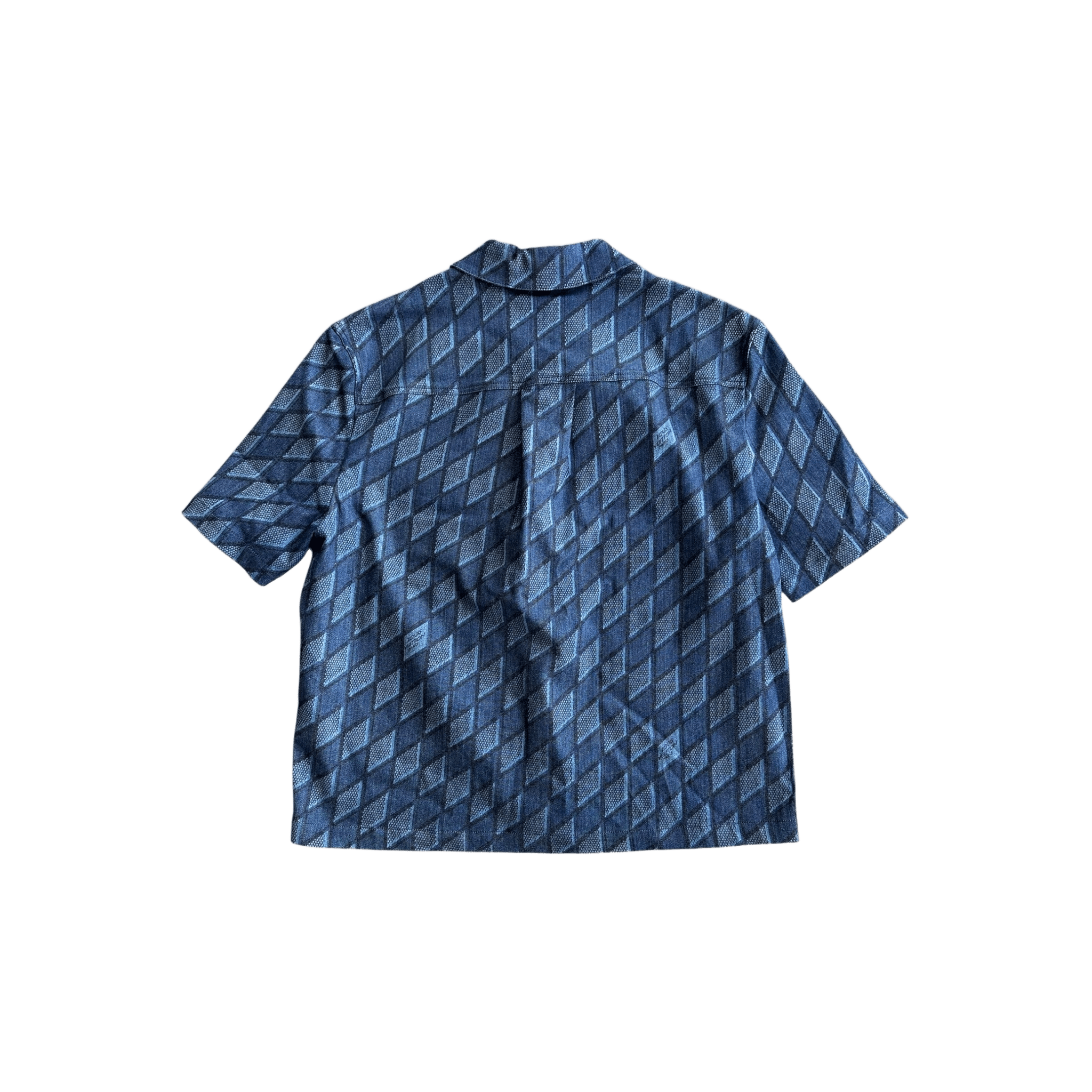 Louis Vuitton Blue Checkered Short Sleeve Button Up Shirt - Morely TrendsLouis Vuitton Type here:)