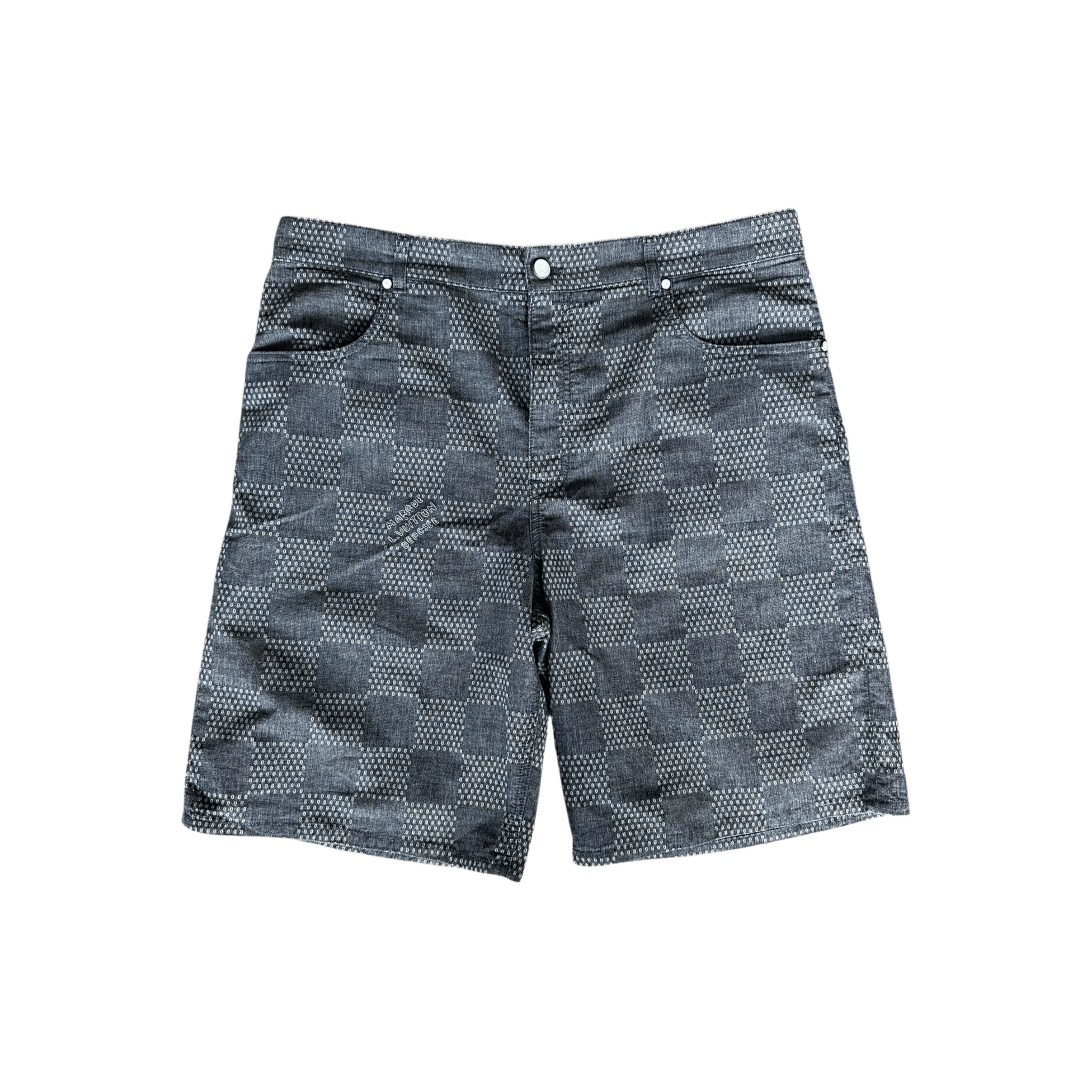 Louis Vuitton Blue Damier Denim Shorts - Morely TrendsLouis Vuitton Type here:)