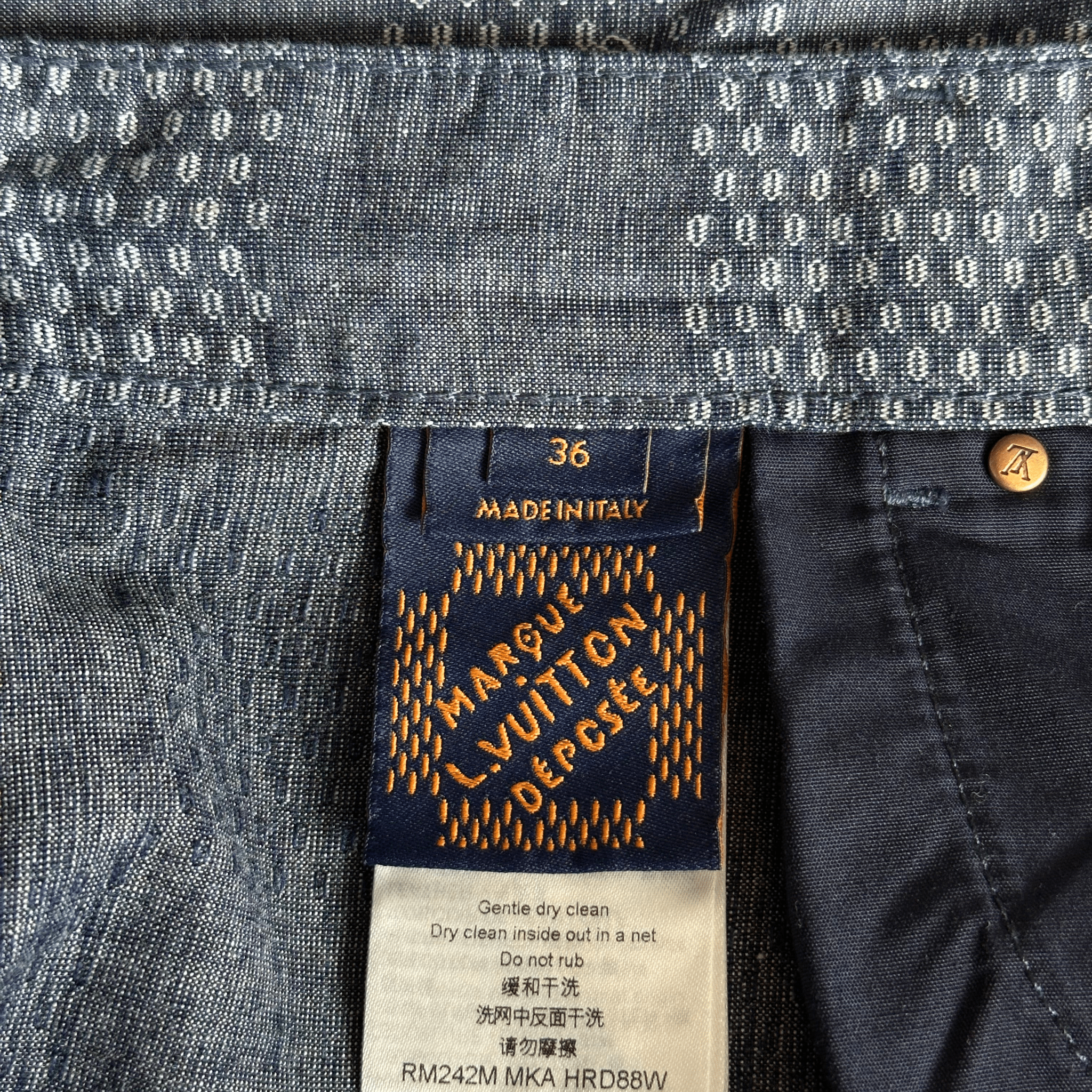 Louis Vuitton Blue Damier Denim Shorts - Morely TrendsLouis Vuitton Type here:)