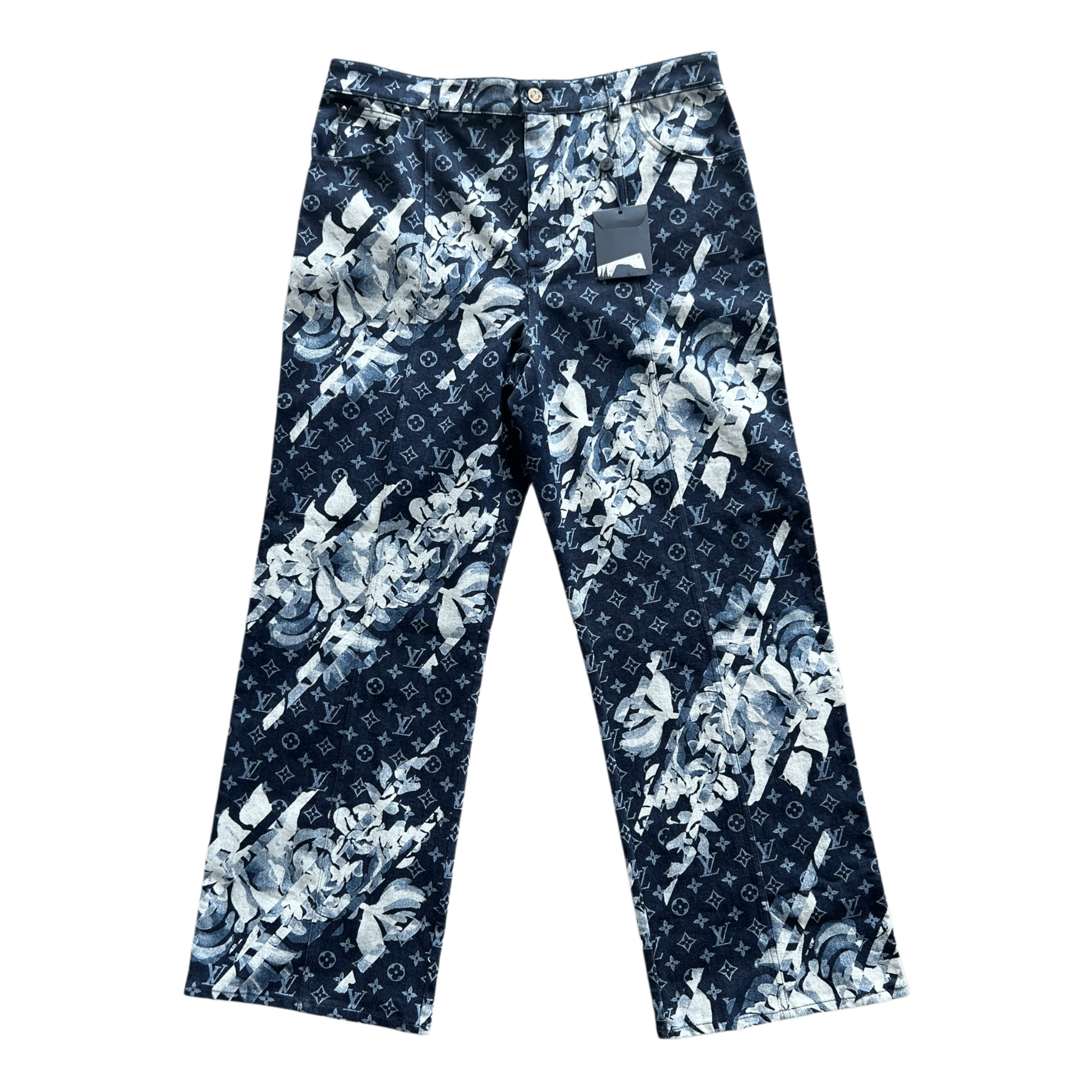 Louis Vuitton Blue Floral Monogram Jeans - Morely TrendsLouis Vuitton Type here:)