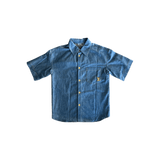 Louis Vuitton Blue & Gold Embroidered Denim Shirt - Morely TrendsLouis Vuitton Type here:)