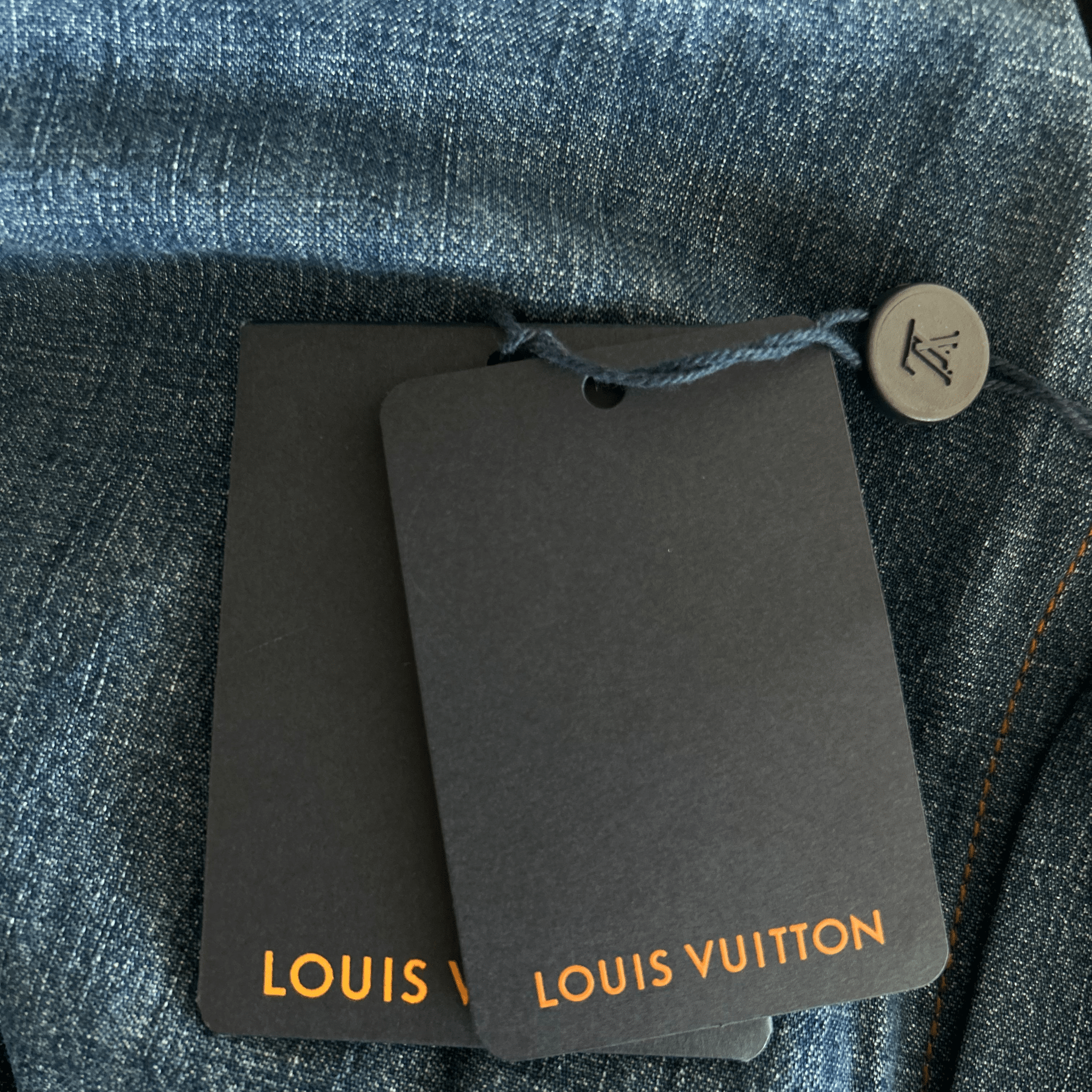 Louis Vuitton Blue & Gold Embroidered Denim Shirt - Morely TrendsLouis Vuitton Type here:)