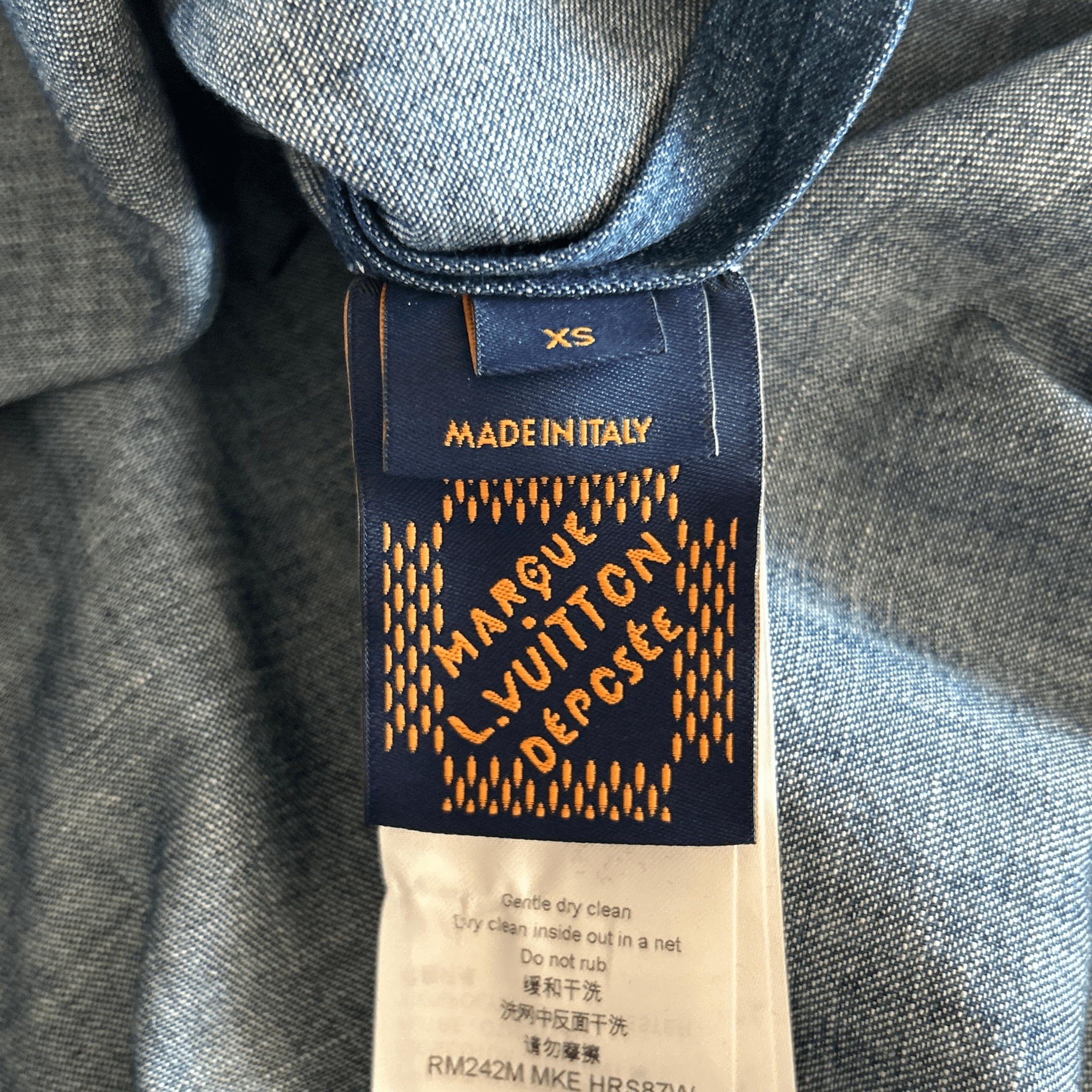 Louis Vuitton Blue & Gold Embroidered Denim Shirt - Morely TrendsLouis Vuitton Type here:)