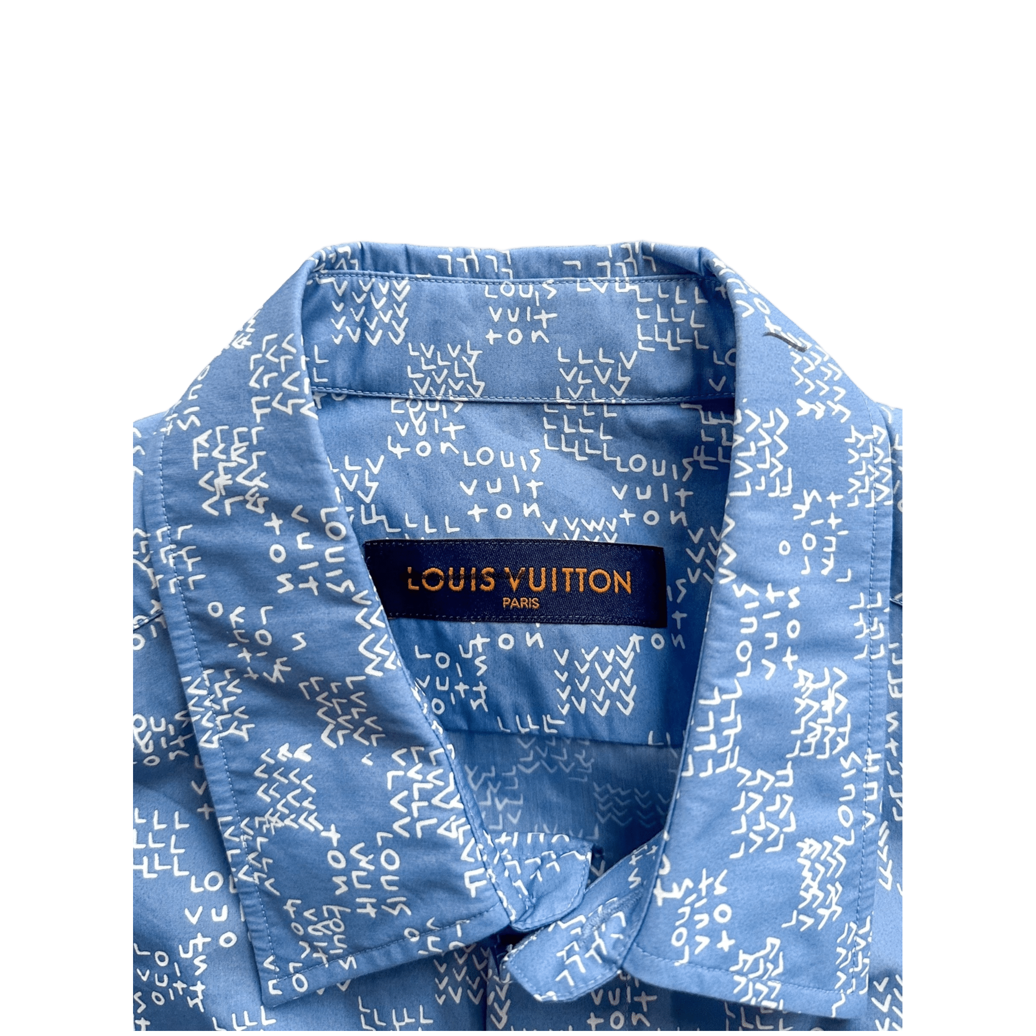 Louis Vuitton Blue LV Spread Damier Button Up Shirt - Morely TrendsLouis Vuitton Type here:)