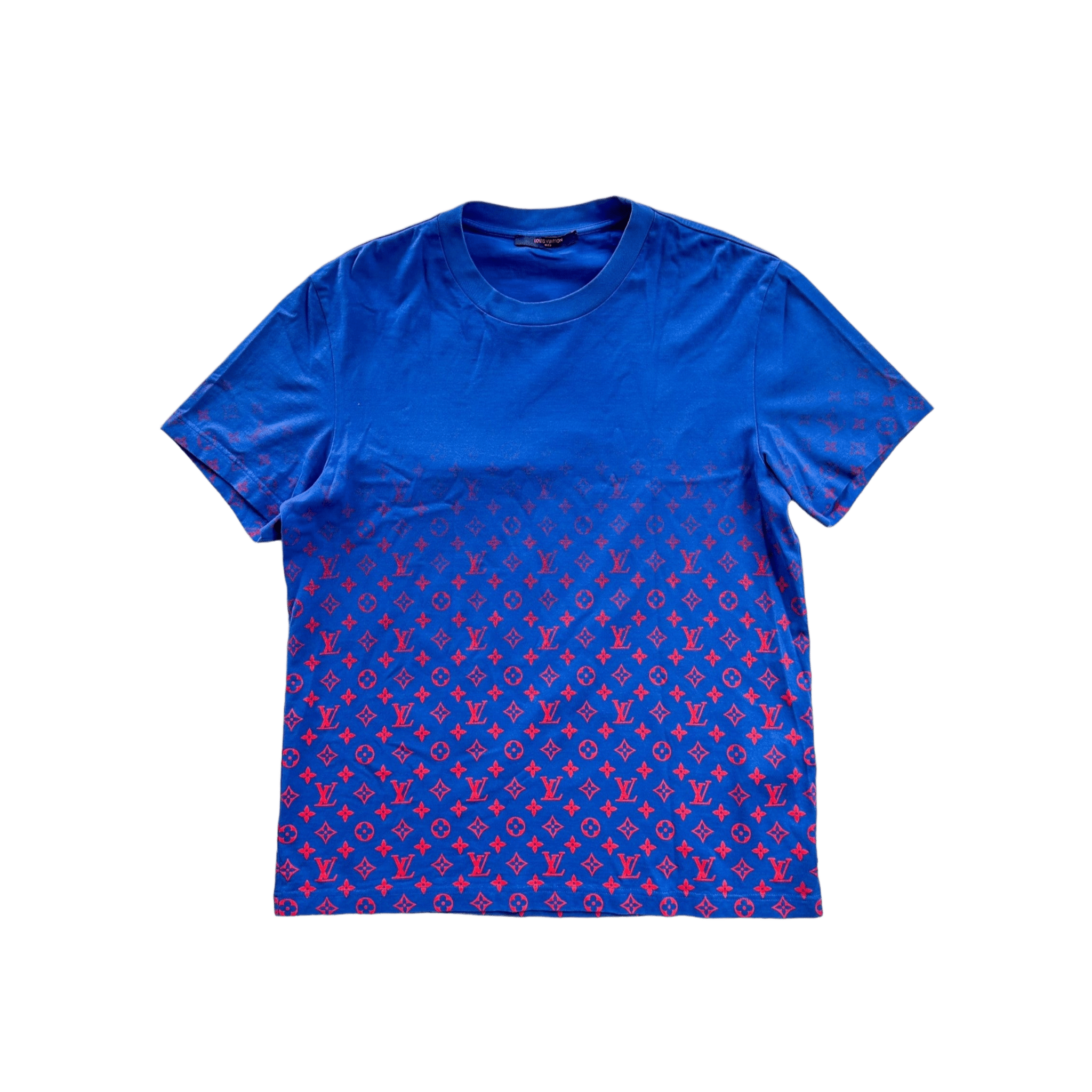 Louis Vuitton Blue & Red Monogram Gradient T-Shirt - Morely TrendsLouis Vuitton Type here:)