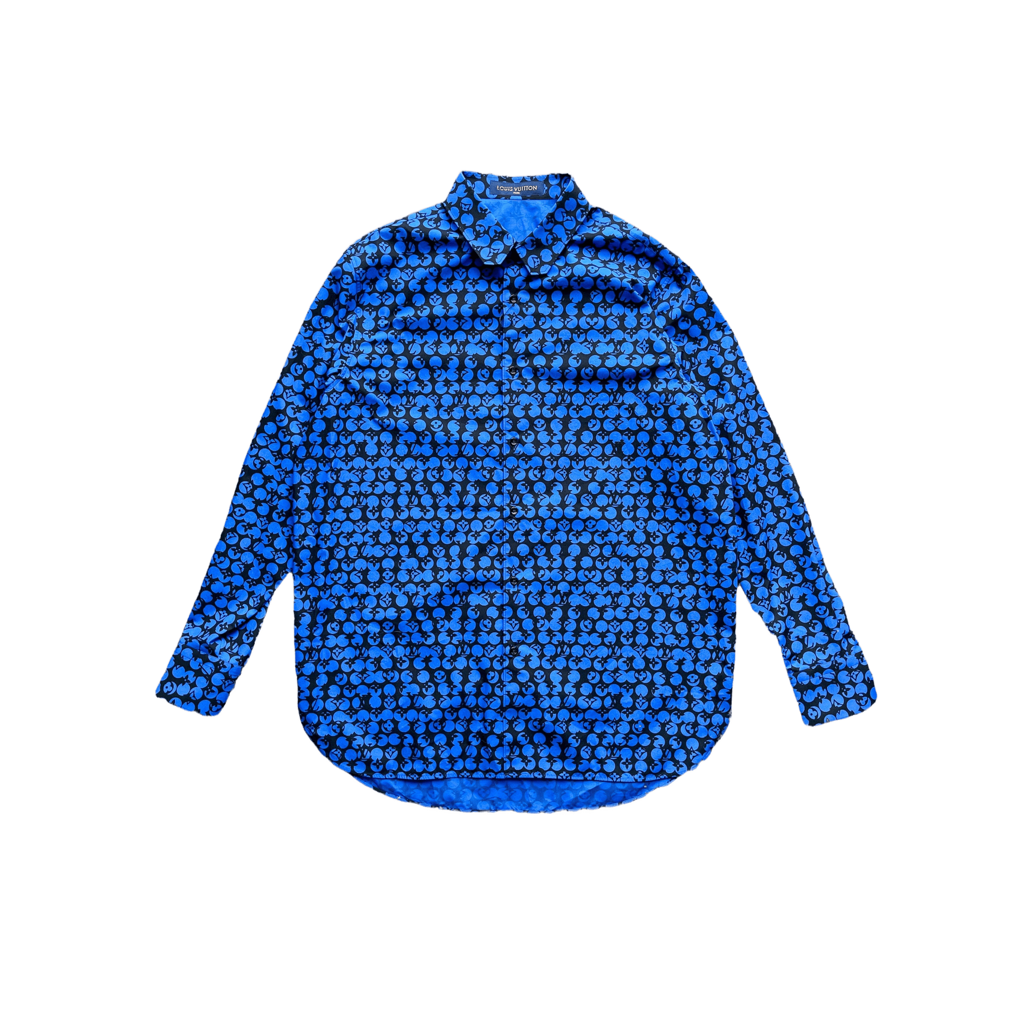 Louis Vuitton Blue Spotted Monogram Shirt - Morely TrendsLouis Vuitton Type here:)