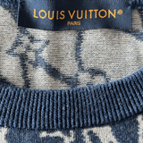 Louis Vuitton Blue & White Barb Wire Monogram Intarsia T-Shirt - Morely TrendsLouis Vuitton Type here:)