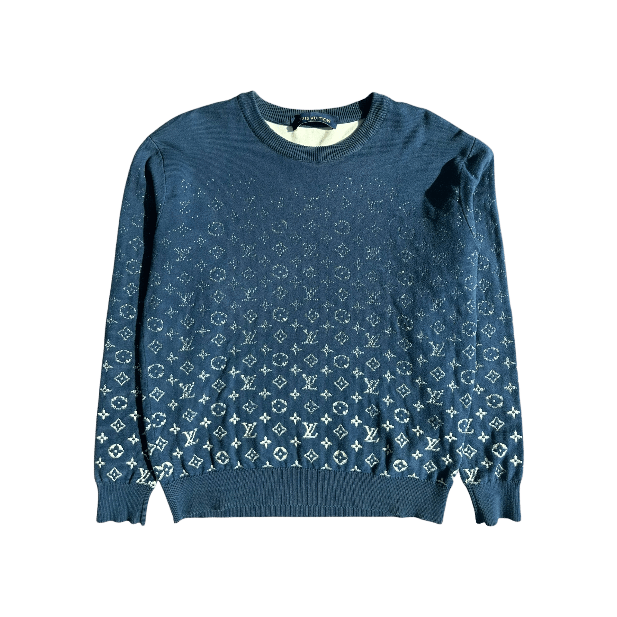 Louis Vuitton Blue & White Gradient Monogram Sweater - Morely TrendsLouis Vuitton Type here:)