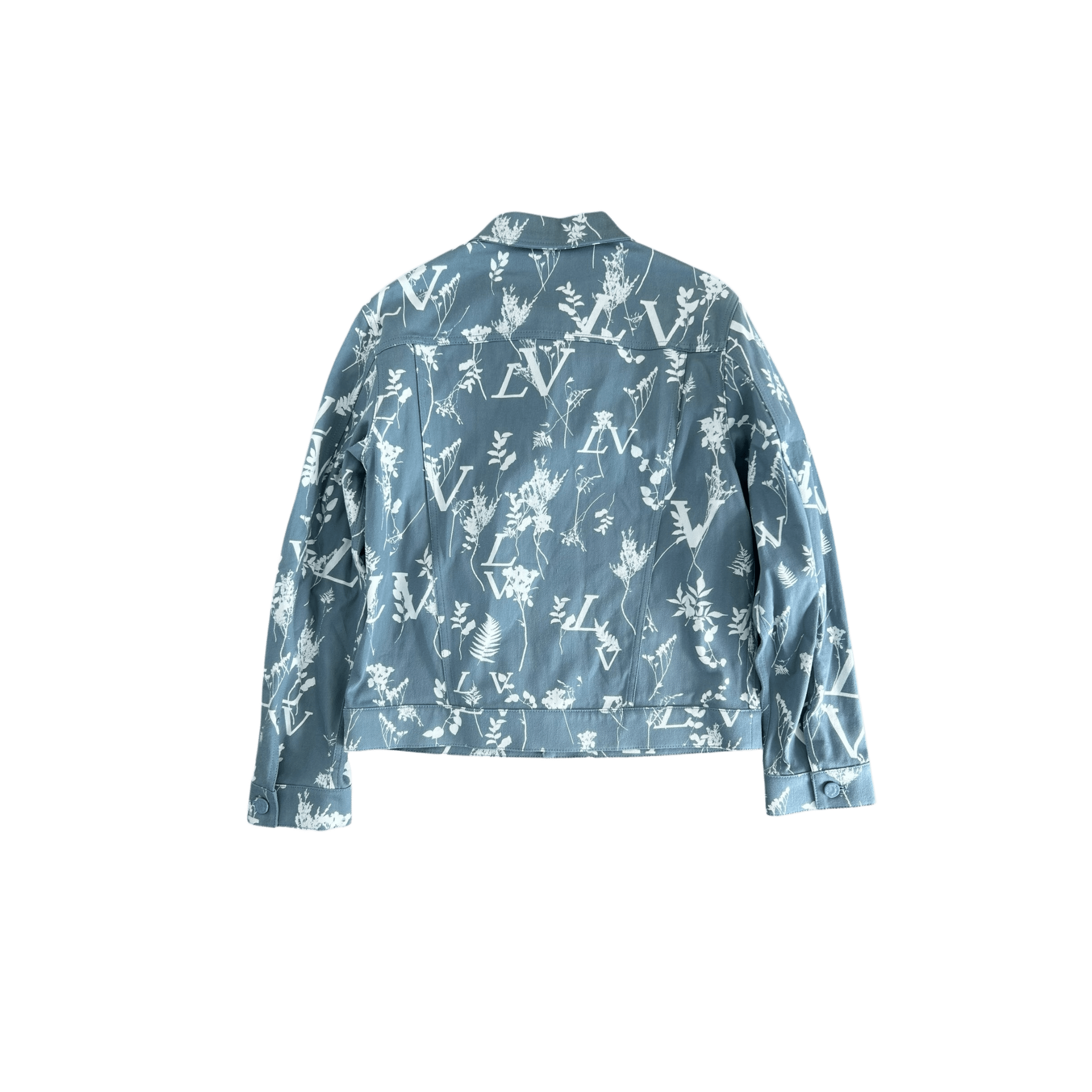 Louis Vuitton Blue & White LV Leaf Denim Jacket - Morely TrendsLouis Vuitton Type here:)