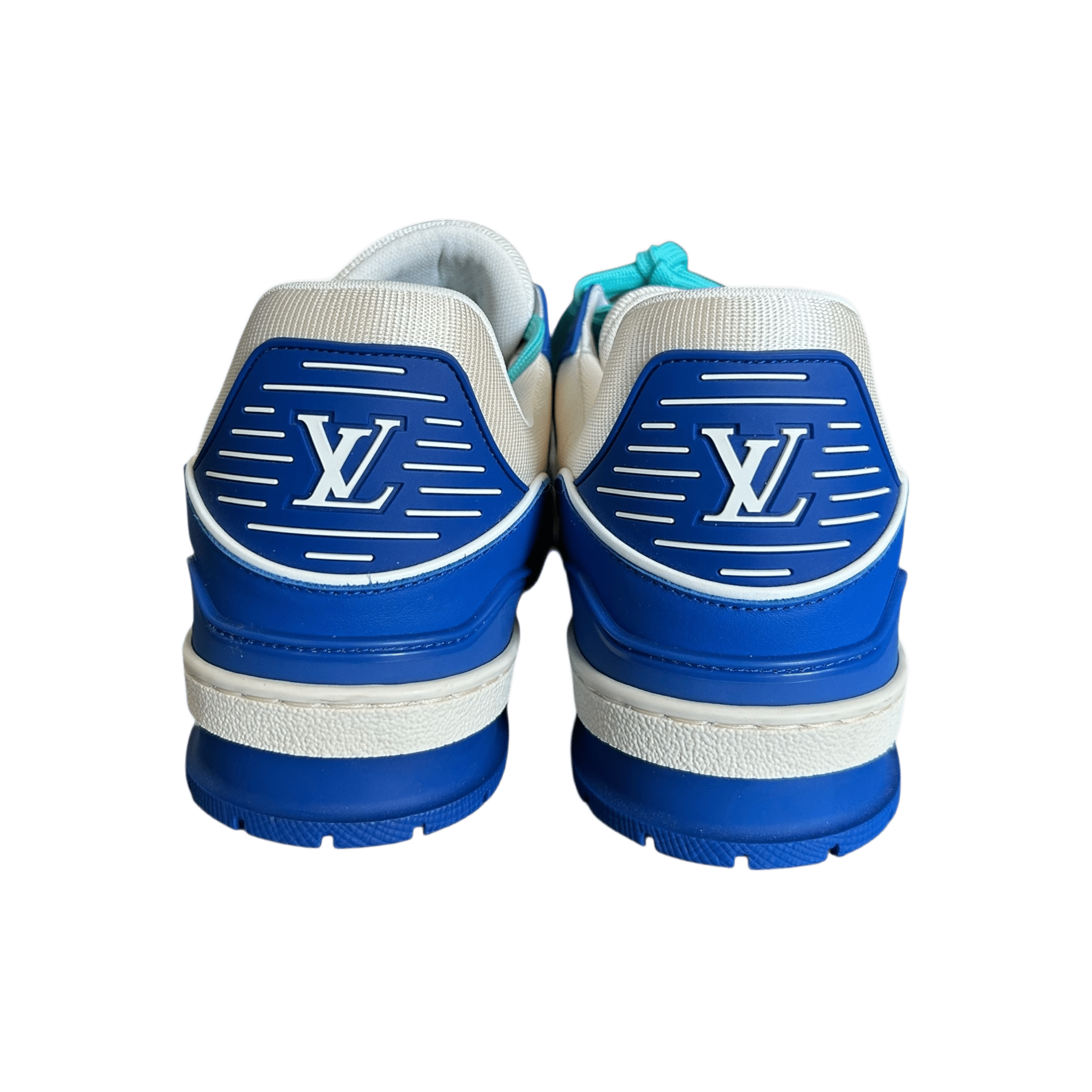 Louis Vuitton Blue & White Monogram Trainers - Morely TrendsLouis Vuitton Type here:)