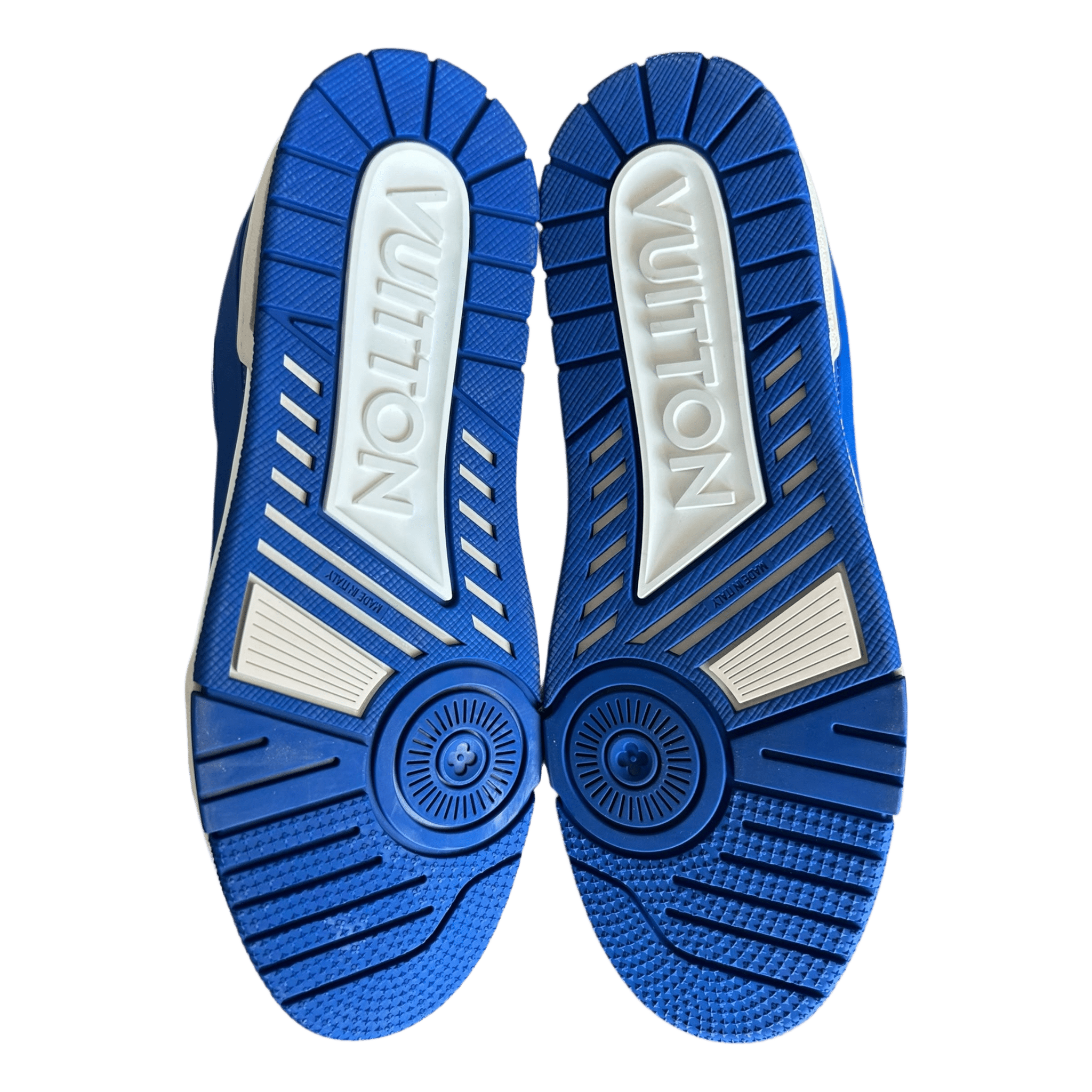 Louis Vuitton Blue & White Monogram Trainers - Morely TrendsLouis Vuitton Type here:)