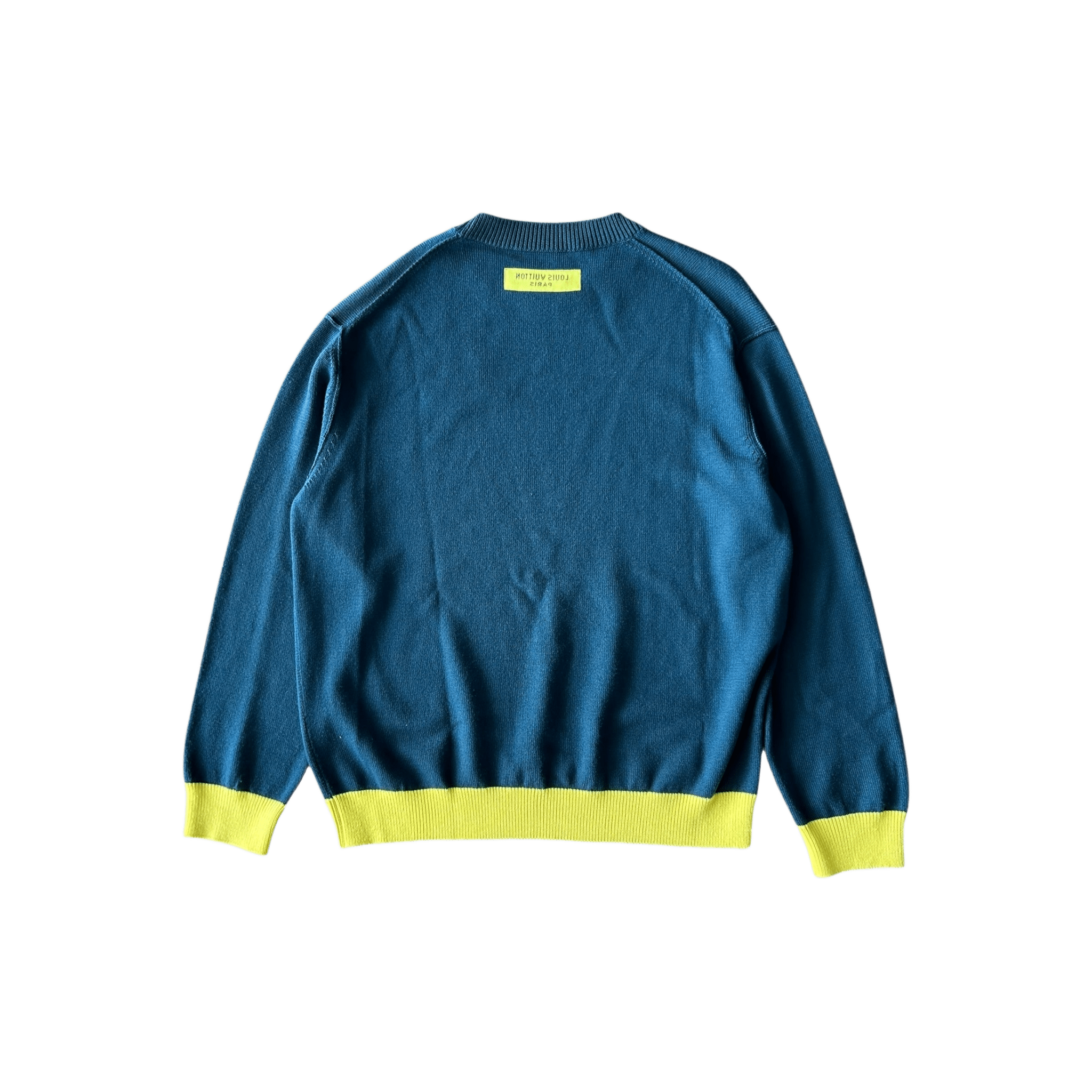 Louis Vuitton Blue & Yellow Logo Wool Sweater - Morely TrendsLouis Vuitton Type here:)