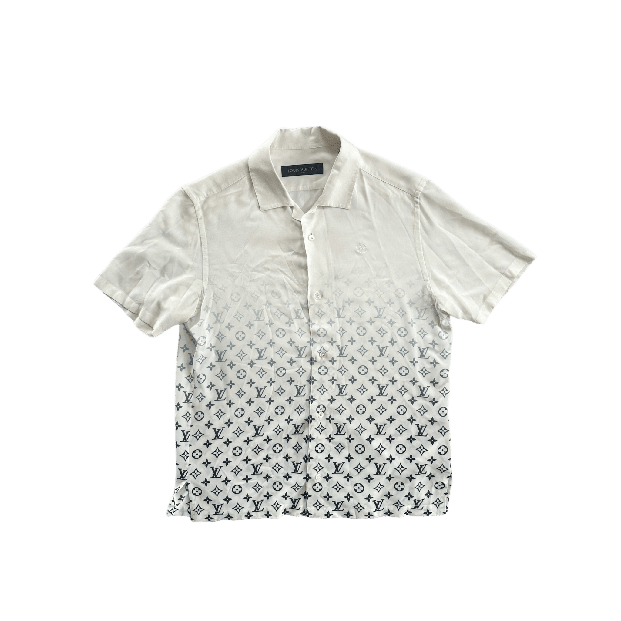 Louis Vuitton Fragment White & Black Gradient Button Up Shirt - Morely TrendsLouis Vuitton Type here:)