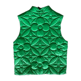 Louis Vuitton Green Flower Monogram Puffer Vest - Morely TrendsLouis Vuitton Type here:)