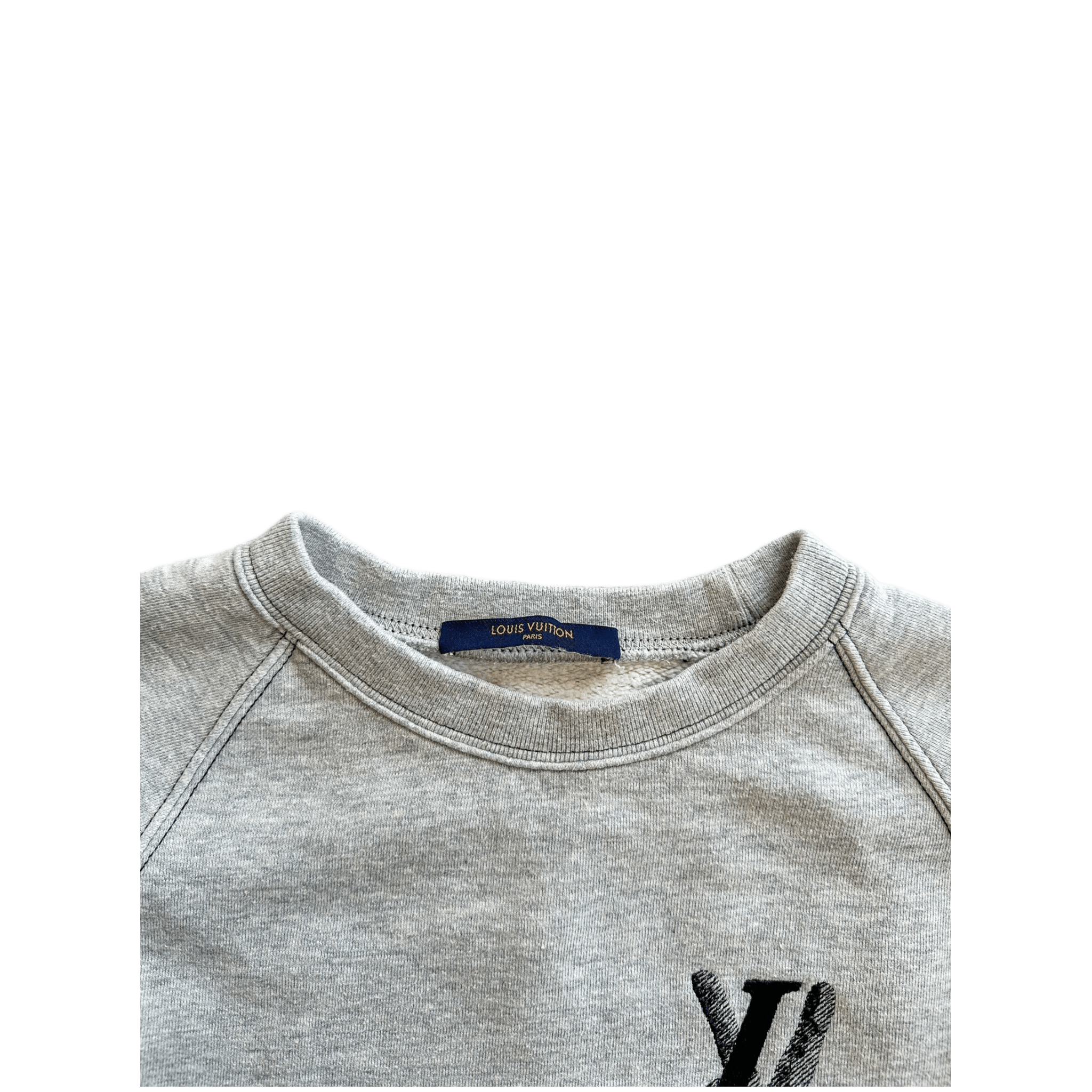 Louis Vuitton Grey Peace & Love Logo Embroidered Sweater - Morely TrendsLouis Vuitton Type here:)