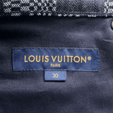 Louis Vuitton Navy Distorted Damier Print Jeans - Morely TrendsLouis Vuitton Type here:)