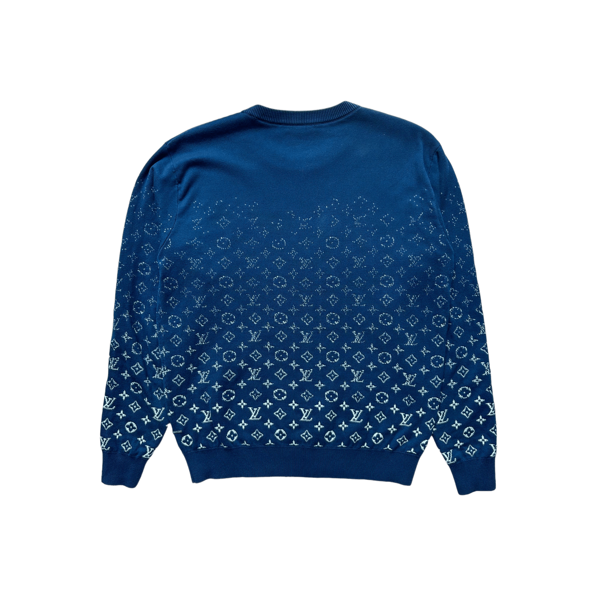 Louis Vuitton Navy & White Monogram Gradient Sweater - Morely TrendsLouis Vuitton Type here:)