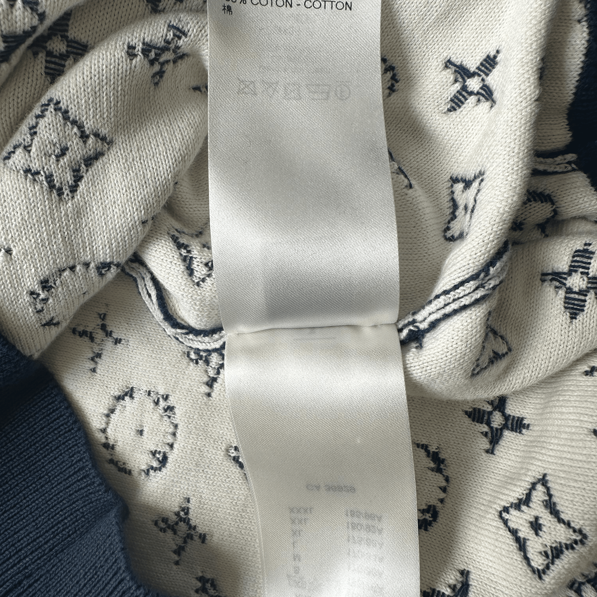 Louis Vuitton Navy & White Monogram Gradient Sweater - Morely TrendsLouis Vuitton Type here:)