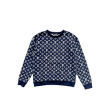 Louis Vuitton Navy & White Monogram Sweater - Morely TrendsLouis Vuitton Type here:)