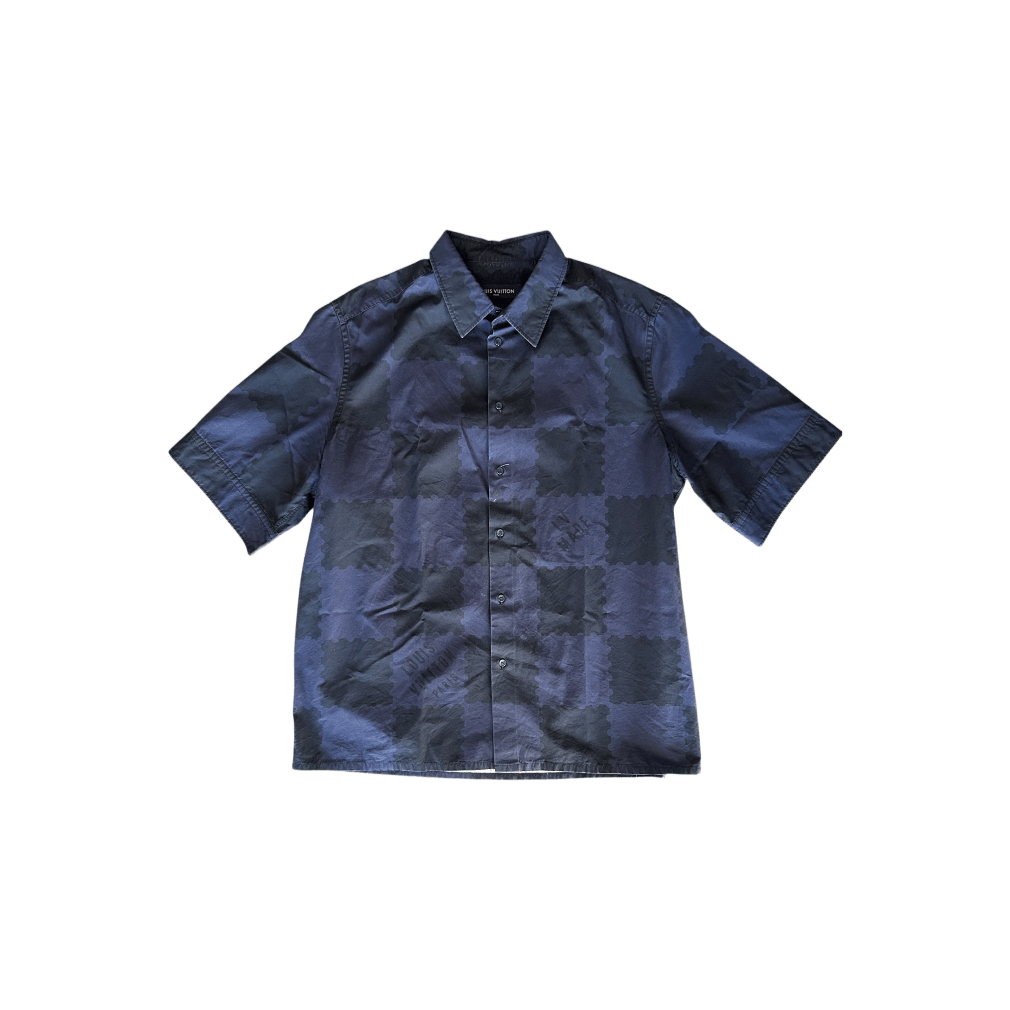 Louis Vuitton Nigo Blue Checkered Button Up Shirt - Morely TrendsLouis Vuitton Type here:)