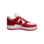 Louis Vuitton Nike Red & White Monogram Air Force 1 - Morely TrendsLouis Vuitton Type here:)