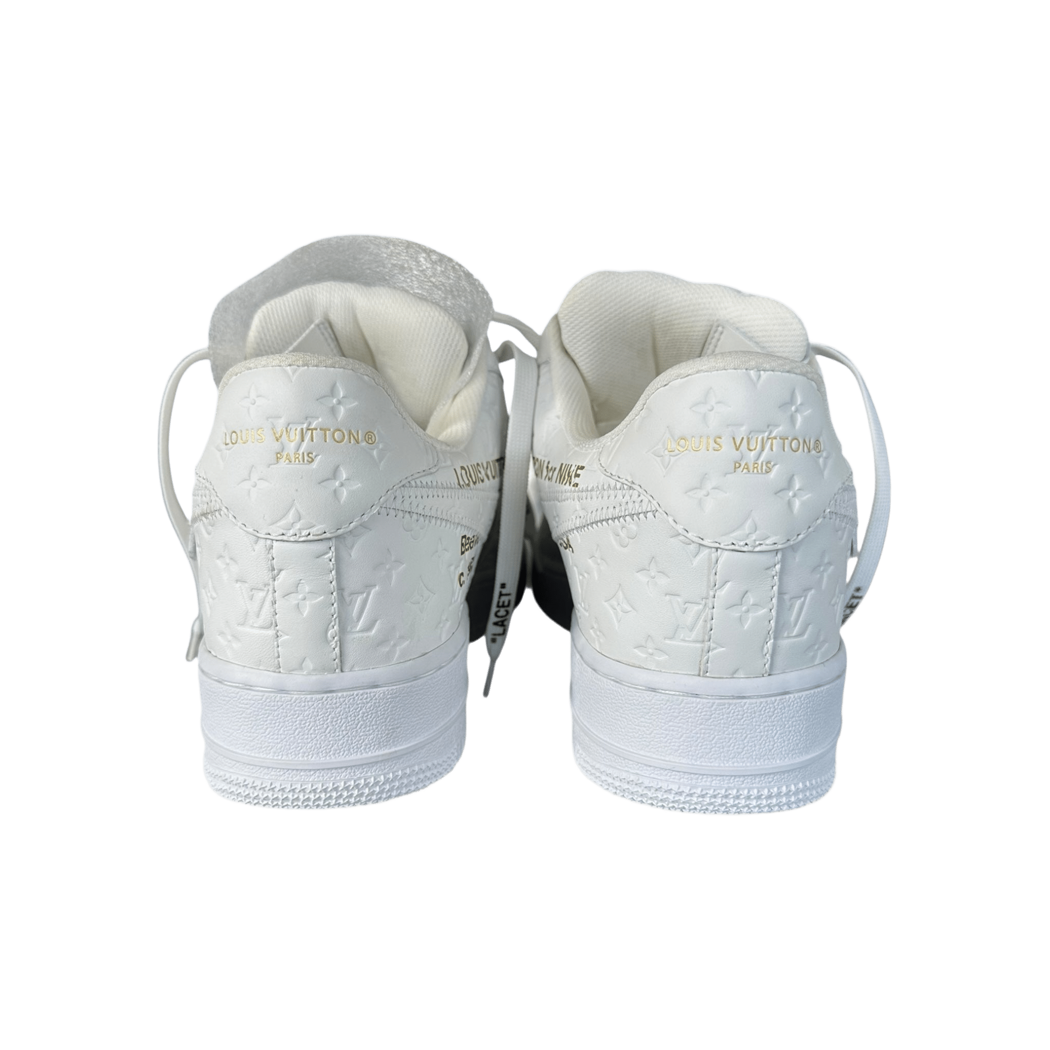 Louis Vuitton Nike White Monogram Low Top Air Force 1 - Morely TrendsLouis Vuitton Type here:)