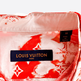 Louis Vuitton Orange Bandana Bleached Short Sleeve Button Up Shirt - Morely TrendsLouis Vuitton Type here:)