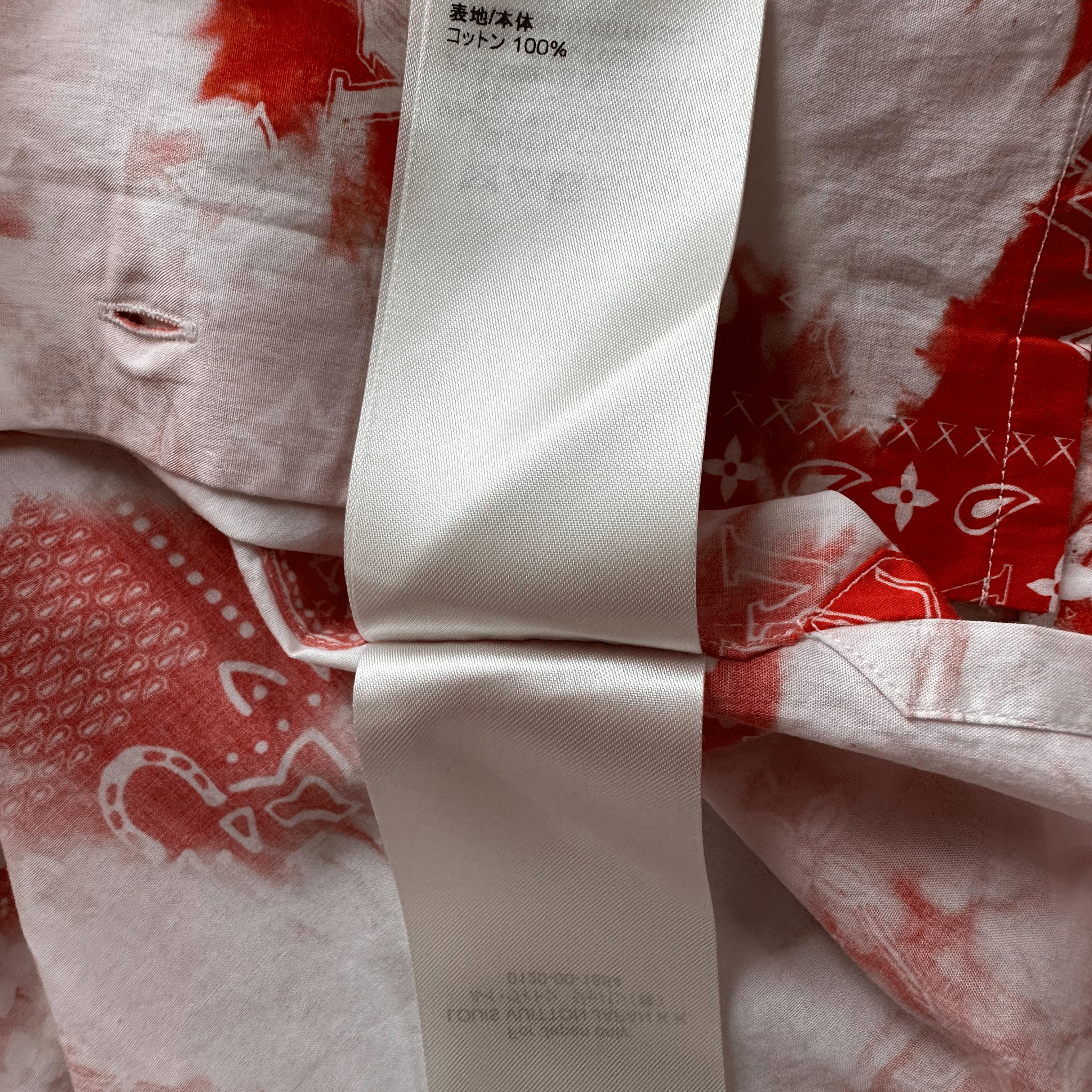 Louis Vuitton Orange Bandana Bleached Short Sleeve Button Up Shirt - Morely TrendsLouis Vuitton Type here:)
