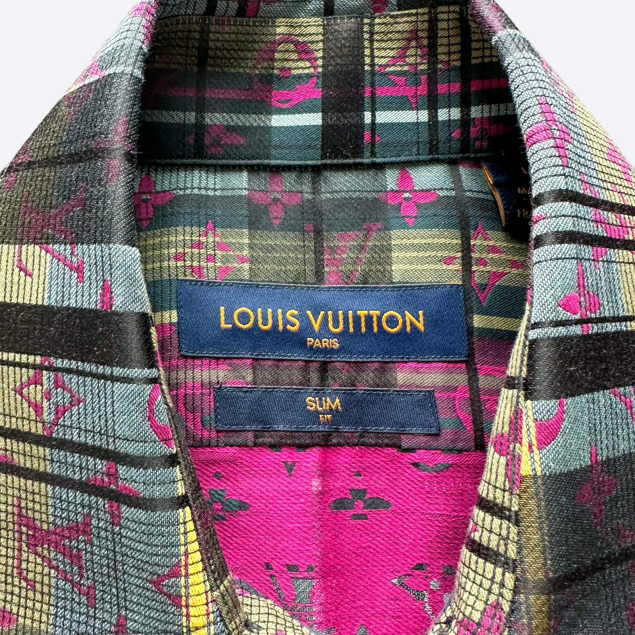 Louis Vuitton Plaid & Pink Monogram Button Up Shirt - Morely TrendsLouis Vuitton Type here:)