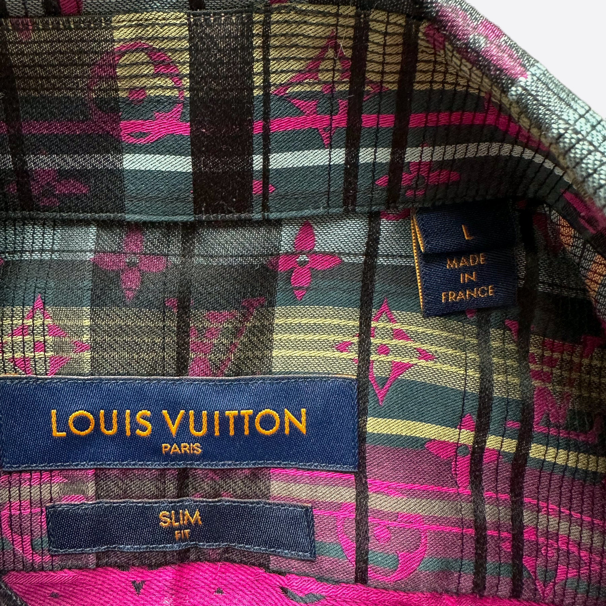 Louis Vuitton Plaid & Pink Monogram Button Up Shirt - Morely TrendsLouis Vuitton Type here:)