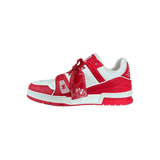 Louis Vuitton Product Red & White Monogram Trainers - Morely TrendsLouis Vuitton Type here:)