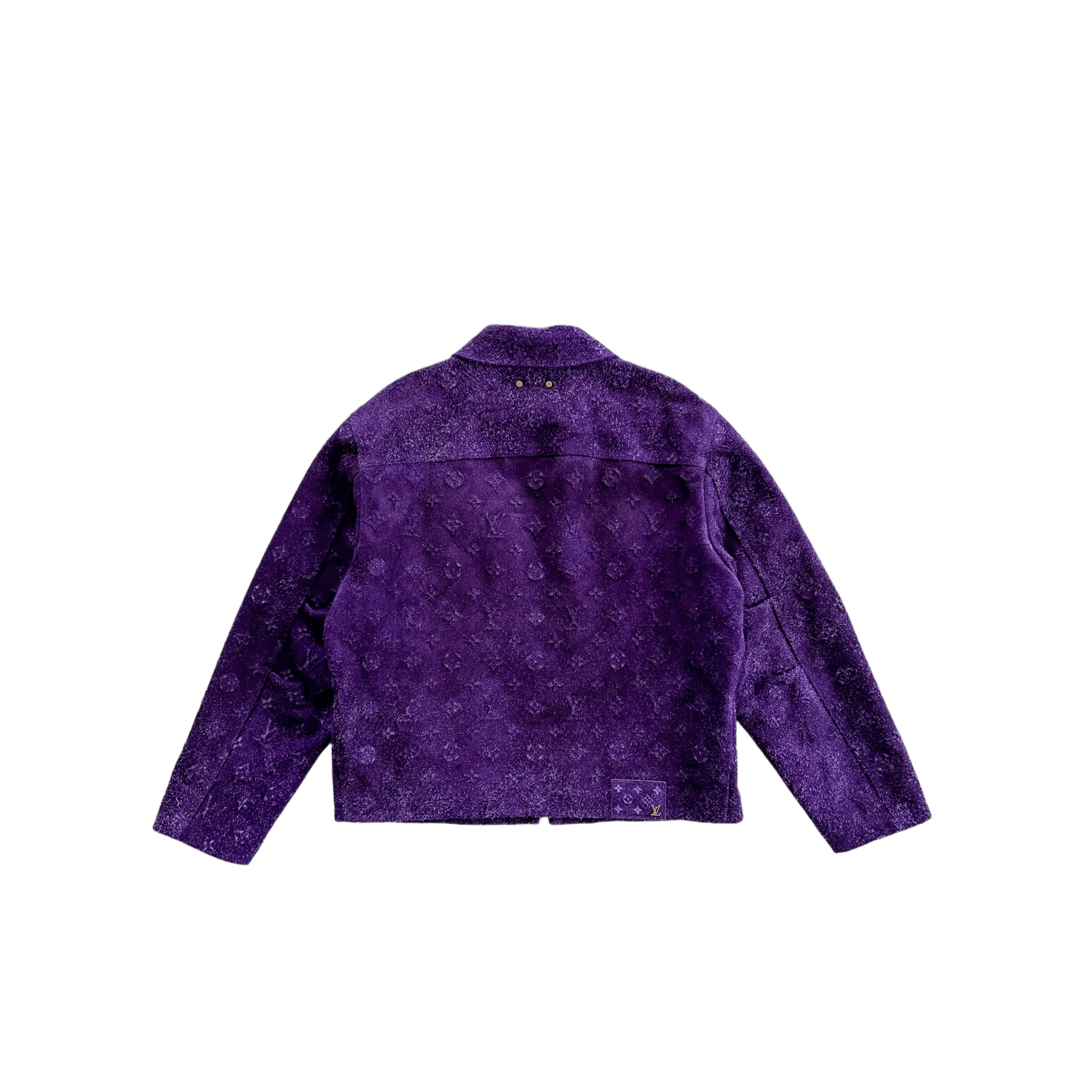 Louis Vuitton Purple Embossed Monogram Suede Workwear Jacket - Morely TrendsLouis Vuitton Type here:)