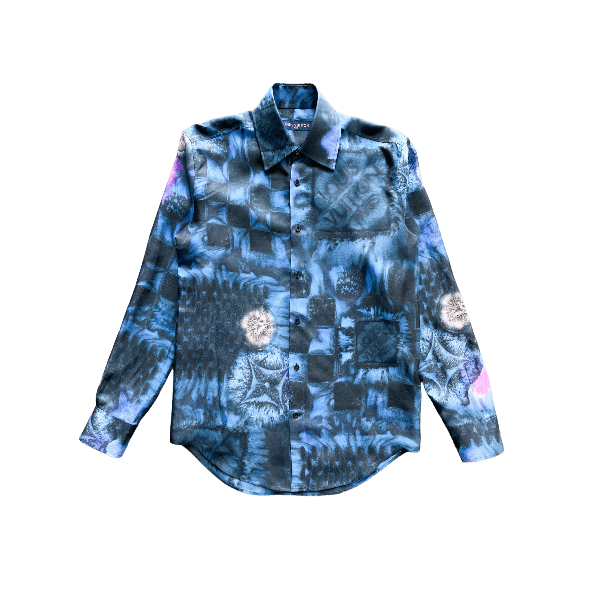 Louis Vuitton Silk Damier Salt Button Up Shirt - Morely TrendsLouis Vuitton Type here:)