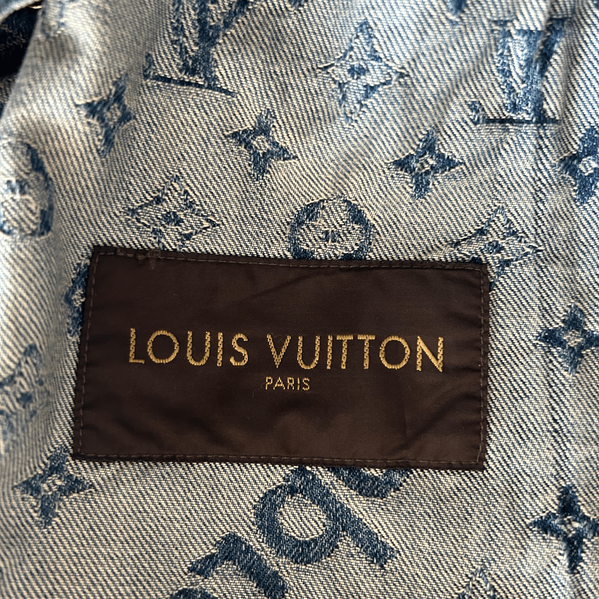 Louis Vuitton Supreme Blue & White Monogram Denim Jacket - Morely TrendsLouis Vuitton Type here:)