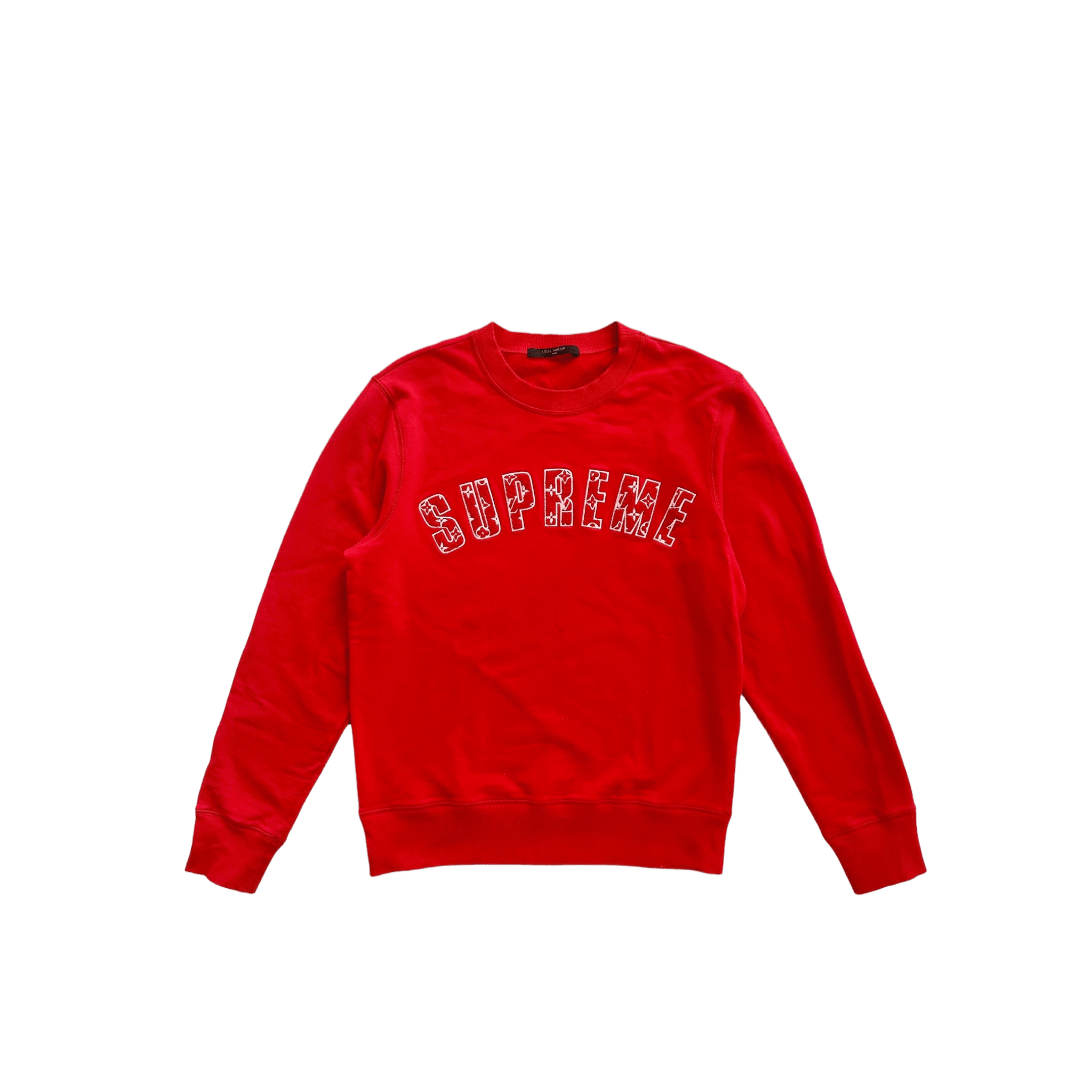 Louis Vuitton Supreme Red & White Arc Logo Sweater - Morely TrendsLouis Vuitton Type here:)