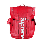 Louis Vuitton Supreme Red & White EPI Christopher Backpack - Morely TrendsLouis Vuitton Type here:)