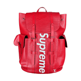 Louis Vuitton Supreme Red & White EPI Christopher Backpack - Morely TrendsLouis Vuitton Type here:)