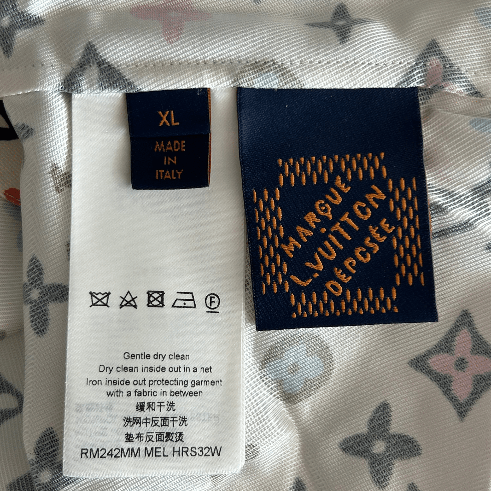 Louis Vuitton Tyler Cream Multicolor Monogram Silk Button Up Shirt - Morely TrendsLouis Vuitton Type here:)