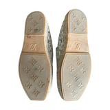 Louis Vuitton White & Beige Bidart Striped Monogram Espadrilles - Morely TrendsLouis Vuitton Type here:)