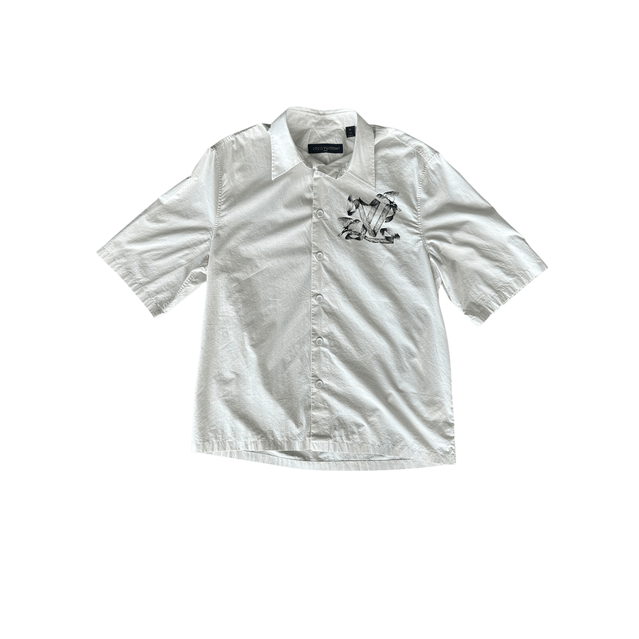 Louis Vuitton White & Black Birds Logo Button Up Shirt - Morely TrendsLouis Vuitton Type here:)