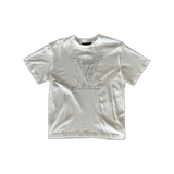 Louis Vuitton White & Blue LV Stitch Logo T-Shirt - Morely TrendsLouis Vuitton Type here:)