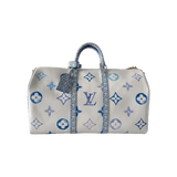 Louis Vuitton White & Blue Watercolor Monogram By The Pool Keepall 50 - Morely TrendsLouis Vuitton Type here:)