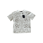Louis Vuitton White & Brown Embroidered Graphic T-Shirt - Morely TrendsLouis Vuitton Type here:)