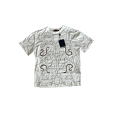 Louis Vuitton White & Brown Embroidered Graphic T-Shirt - Morely TrendsLouis Vuitton Type here:)